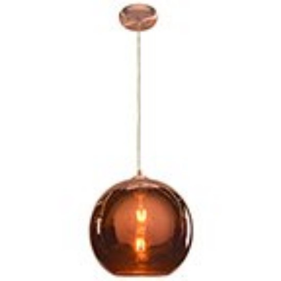Foto para 100w Glow E-26 A-19 Incandescent Dry Location BCP CP Mirrored Glass Pendant (CAN 1"Ø5")