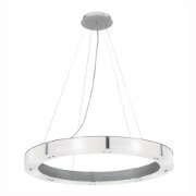 Picture of 50w Oracle SSL 80CRI LED Dry Location Brushed Steel Frosted Cable Ring Glass Chandelier (CAN 1"Ø5.5")