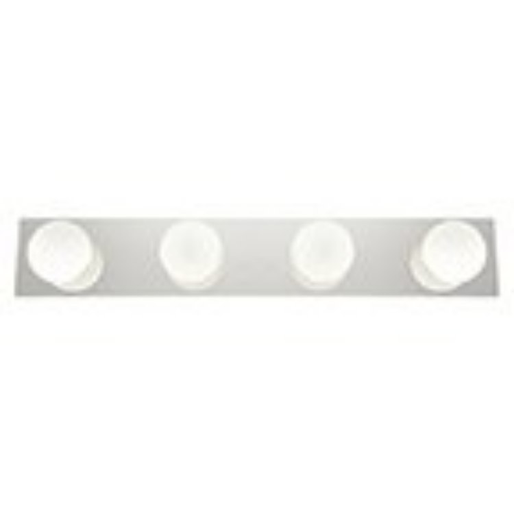 Foto para 16w (4 x 4) Classic SSL 90CRI LED Damp Location Chrome Opal 4-Light Dimmable Led Wall Vanity Fixture (OA HT 4.75)