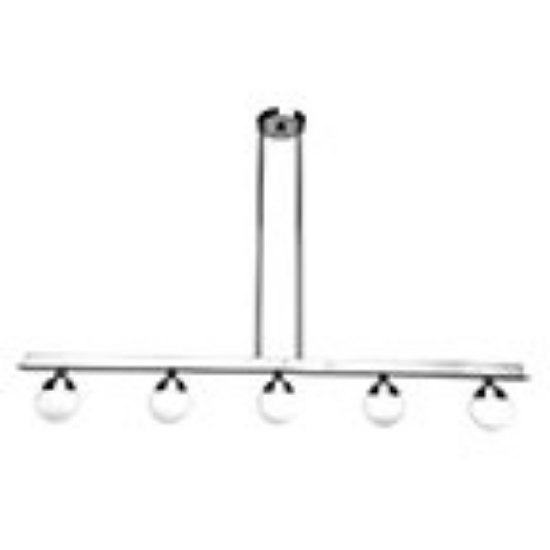 Foto para 20w (5 x 4) Classic SSL 90CRI LED Dry Location Chrome Opal 5-Light Dimmable Led Pendant (CAN 1"Ø4.8")