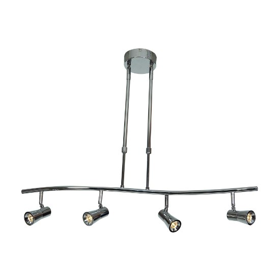 Picture of 16w (4 x 4) Sleek SSL 90Plus CRI Dry Location Brushed Steel 4-Light Dimmable Led Spotlight Pendant (CAN 1.75"Ø5")