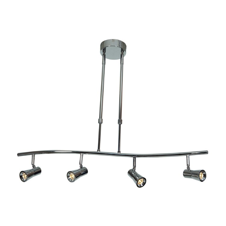Foto para 16w (4 x 4) Sleek SSL 90Plus CRI Dry Location Brushed Steel 4-Light Dimmable Led Spotlight Pendant (CAN 1.75"Ø5")