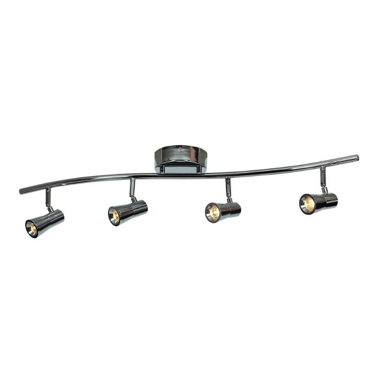 Foto para 16w (4 x 4) Sleek SSL 90Plus CRI Dry Location Brushed Steel 4-Light Dimmable Led Spotlight Semi-Flush (OA HT 7) (CAN 1.75"Ø5")
