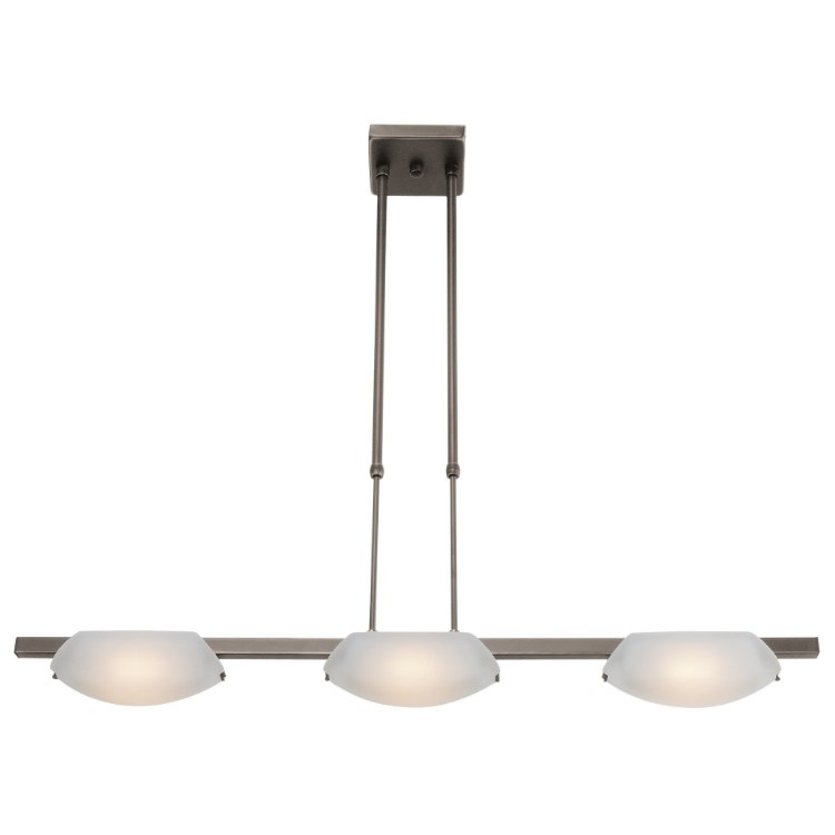 Foto para 24w (3 x 8) Nido SSL 90CRI LED Dry Location Oil Rubbed Bronze Frosted Semi-Flush Or Pendant (CAN 5.5"x5.5"x0.9")