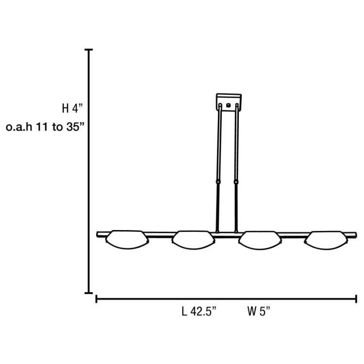Foto para 32w (4 x 8) Nido SSL 90CRI LED Dry Location Mat Chrome Frosted Semi-Flush Or Pendant (CAN 5.5"x5.5"x0.9")