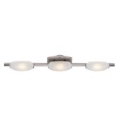 Foto para 24w (3 x 8) Nido SSL 90CRI LED Dry Location Mat Chrome Frosted Wall Vanity Fixture (OA HT 5) (CAN 7.25"x4.5"x0.9"Ø4.4")