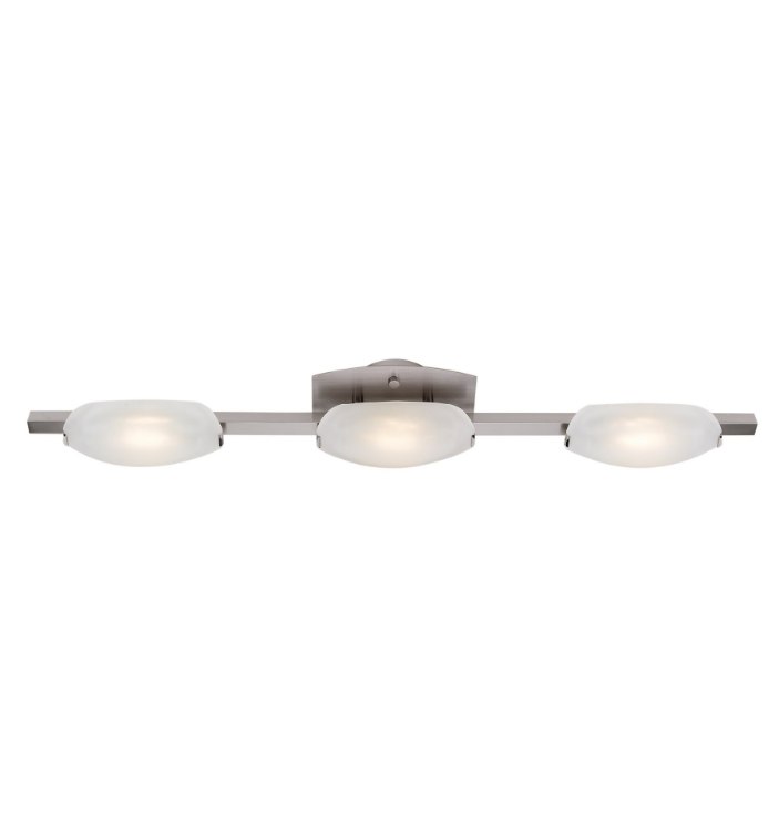 Foto para 24w (3 x 8) Nido SSL 90CRI LED Dry Location Mat Chrome Frosted Wall Vanity Fixture (OA HT 5) (CAN 7.25"x4.5"x0.9"Ø4.4")