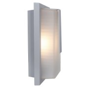 Picture of 36w (2 x 18) Neptune GU-24 Spiral Fluorescent Satin Ribbed Frosted Marine Grade Wet Location Wall Fixture (OA HT 13) (CAN 7"x4.6")