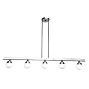 Foto para 20w (5 x 4) Classic SSL 90CRI LED Dry Location Chrome Opal 5-Light Dimmable Led Pendant (CAN 1"Ø4.8")