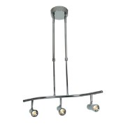 Foto para 12w (3 x 4) Sleek SSL 90Plus CRI Dry Location Brushed Steel 3-Light Dimmable Led Spotlight Pendant (CAN 1.75"Ø5")