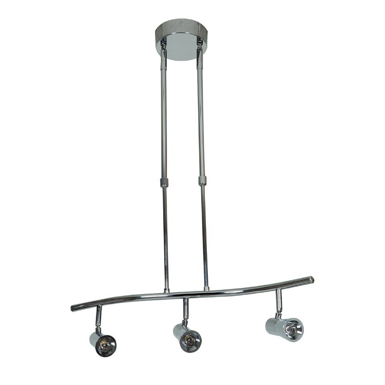 Foto para 12w (3 x 4) Sleek SSL 90Plus CRI Dry Location Brushed Steel 3-Light Dimmable Led Spotlight Pendant (CAN 1.75"Ø5")