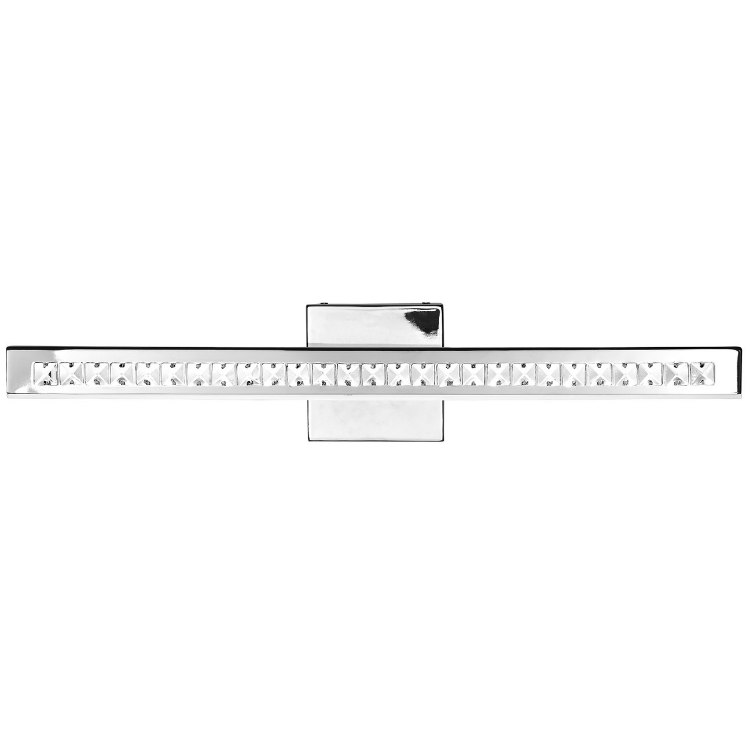 Foto para 14w Affluence SSL 80CRI LED Damp Location Chrome Clear Crystal Dimmable Led Vanity/Wall Bar (OA HT 3.5)