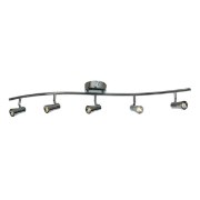 Foto para 20w (5 x 4) Sleek SSL 90Plus CRI Dry Location Bronze 5-Light Dimmable Led Spotlight Semi-Flush (OA HT 7) (CAN 1.75"Ø5")