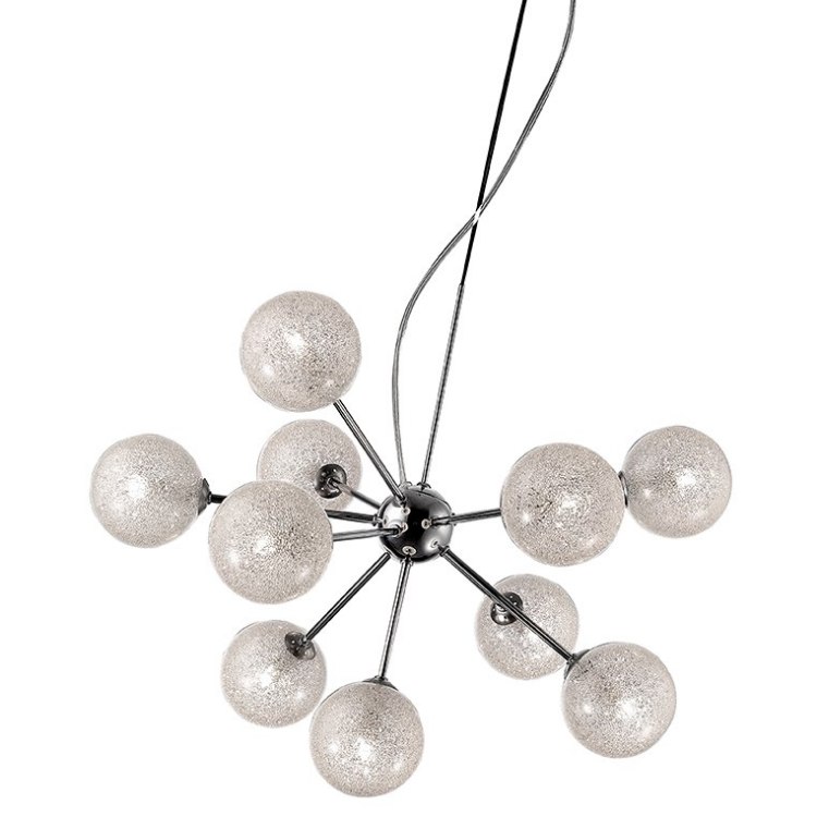 Foto para 480w Opulence G9 G9 Halogen Dry Location Chrome Clear 10-Lt Glitter Glass Chandelier