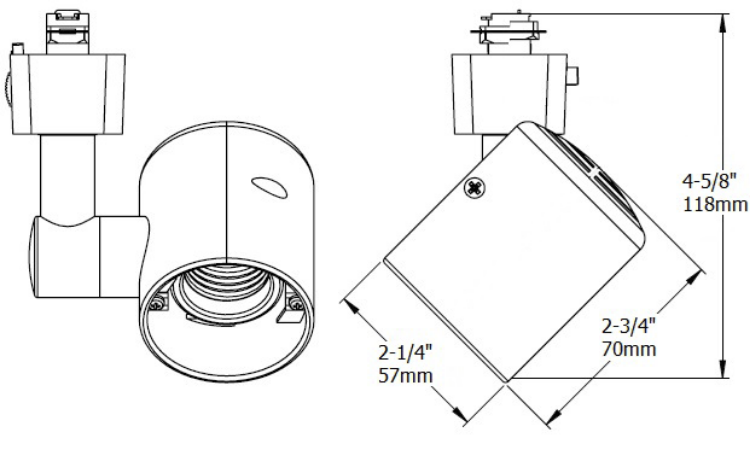 Foto para H Track Ultimate Universal LED Compatible Line Voltage White Track Head