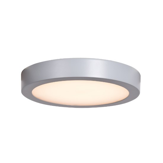 Foto para 16w 1280Lm Strike 2.0 Acrylic Silver Dimmable LED Damp Round Flush Mount