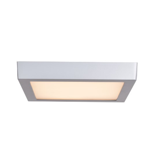 Foto para 16w 1280Lm Strike 2.0 Acrylic Silver Dimmable LED Damp Square Flush Mount