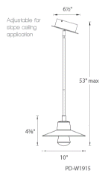 Picture of 12w 722lm Suspense Bronze 10" Outdoor Hanging Lantern