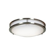 Foto para 20w 1500lm 30k Solero SSL Dedicated LED Damp Location Brushed Steel Acrylic Lens Dimmable LED Flush Mount