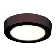 Picture of 16w 1280lm 30k Strike 2.0 SSL Dedicated LED Damp Location Bronze Acrylic Lens Dimmable Led Round Flush Mount