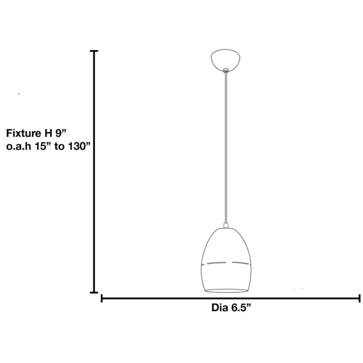 Foto para 75w 1100lm 27k Essence E-26 Incandescent Dry Location Rose Gold 1-Light Slotted Dome Pendant (OA HT 130") (CAN 2.5"Ø4.5")