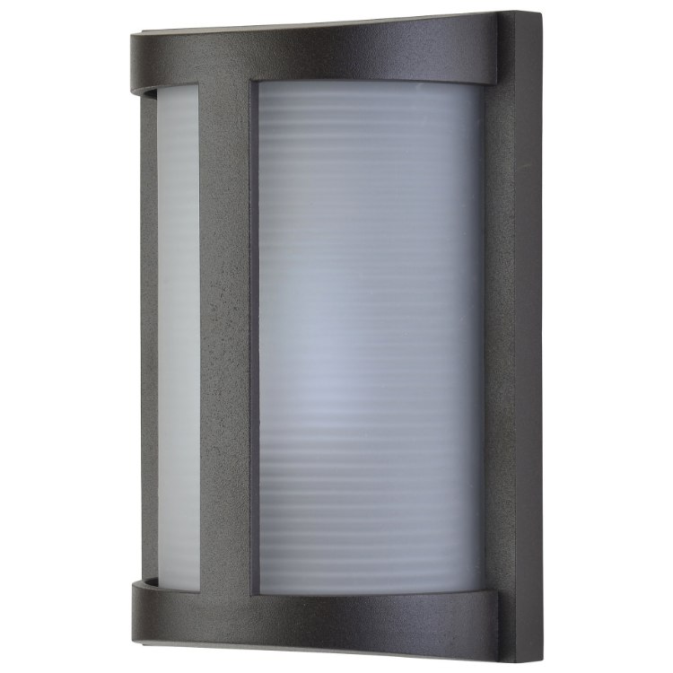 Foto para 60w 800lm 27k Pier E-26 Incandescent Bronze Ribbed Frosted Marine Grade Wet Location LED Wall Fixture