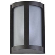 Foto para 60w 800lm 27k Pier E-26 Incandescent Bronze Ribbed Frosted Marine Grade Wet Location LED Wall Fixture