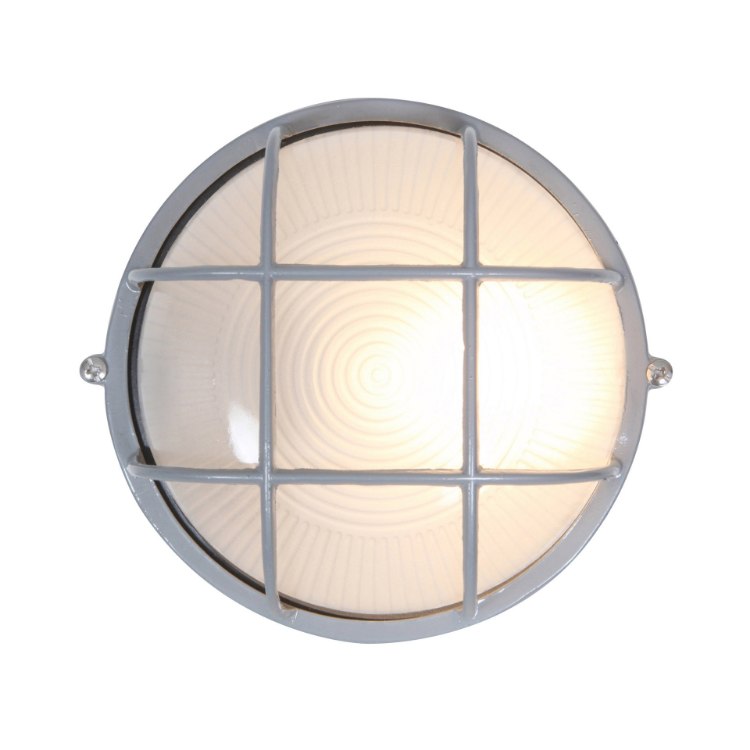 Foto para 9w 800lm 30k Nauticus E-26 Replaceable LED Satin Frosted Wet Location LED Bulkhead Ø7" (CAN 1")