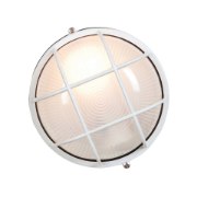 Foto para 9w 800lm 30k Nauticus E-26 Replaceable LED White Frosted Wet Location LED Bulkhead Ø7" (CAN 1")
