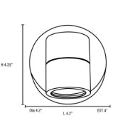 Foto para 5.5w 346lm 30k KO Dimmable GU-5.3 Replaceable LED Bronze Clear Marine Grade Wet Location LED Spotlight (CAN 1.5")