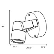 Foto para 35w 320lm 29k KO GU-10 Halogen Bronze Wet Location Spotlight (CAN 1.5")