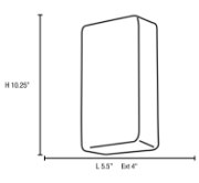 Foto para 9w 800lm 30k Brick Dimmable E-26 Replaceable LED Opal Wet Location LED Wall Fixture (CAN 9.6"x4.6"x1")