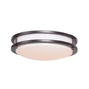 Picture of 13w 900lm 27k Solero GU-24 Flourescent Damp Location Bronze Acrylic Lens 1-Light Flush Mount