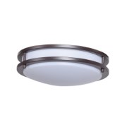 Foto para 15w 800lm 30k Solero SSL Dedicated LED Damp Location Bronze Acrylic Lens Dimmable LED Flush Mount