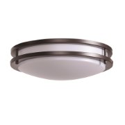 Foto para 13w (2 x 6.5) 1800lm 27k Solero GU-24 Flourescent Damp Location Bronze Acrylic Lens 2-Light Flush Mount