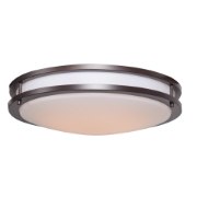 Foto para 13w (3 x 4.33333) 2700lm 27k Solero GU-24 Flourescent Damp Location Bronze Acrylic Lens 3-Light Flush Mount