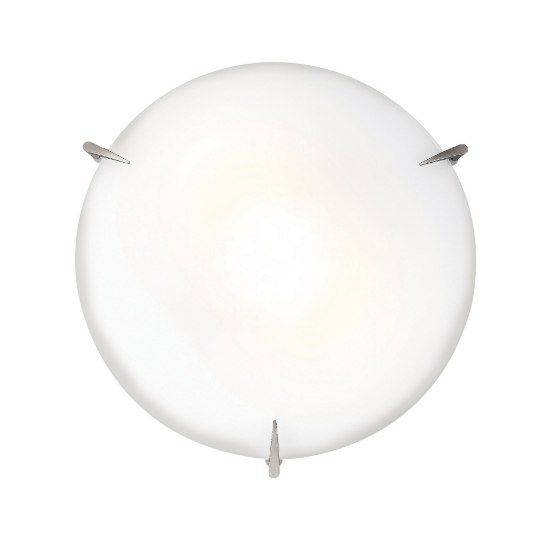 Foto para 10w (2 x 5) 1600lm 30k Zenon E-26 Replaceable LED Damp Location Brushed Steel Opal Dimmable LED Flush Mount