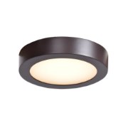 Foto para 12w 960lm 30k Strike 2.0 SSL Dedicated LED Damp Location Bronze Acrylic Lens Dimmable LED Round Flush Mount