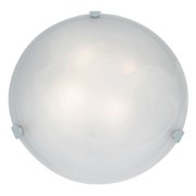 Foto para 10w (4 x 2.5) 3200lm 30k Mona E-26 Replaceable LED Dry Location Chrome Alabaster Dimmable LED Flush Mount