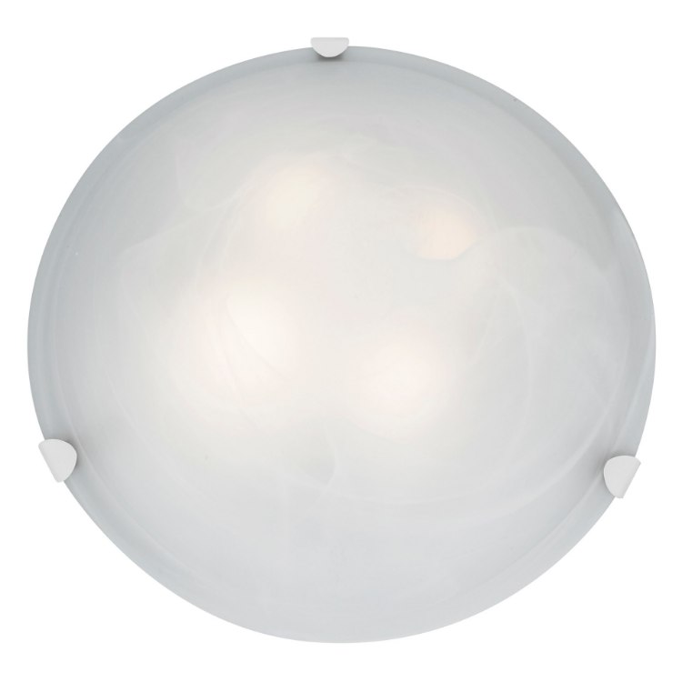 Foto para 10w (4 x 2.5) 3200lm 30k Mona E-26 Replaceable LED Dry Location White Alabaster Dimmable LED Flush Mount