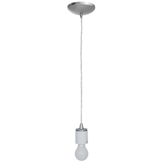 Foto para 12w 880lm 40k Sydney Dimmable SSL Dedicated LED Dry Location Brushed Steel 4K LED Cord Pendant (OA HT 144") (CAN 1.25")