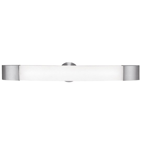 Picture of 25.2w 3040lm 30k Aspen SSL Dedicated LED Damp Location Brushed Steel Opal Dimmable LED Vanity (CAN 24.1"x2.6"x1.25")