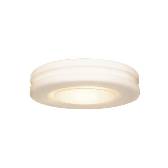 Picture of 10w 800lm 30k Altum E-26 Replaceable LED Damp Location White Opal Dimmable LED OPL Glass Flush Mount