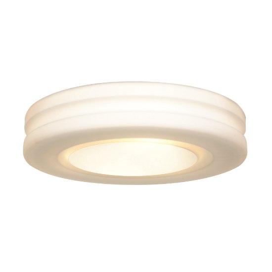 Foto para 10w (2 x 5) 1600lm 30k Altum E-26 Replaceable LED Damp Location White Opal Dimmable LED Flush Mount (CAN 1")