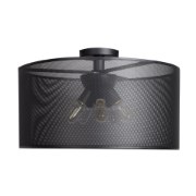 Foto para 60w (5 x 12) 4000lm 27k Epic E-26 Incandescent Damp Location Black Round Semi-Flush 12"Ø23.6"