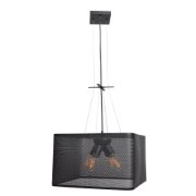 Foto para 5w (4 x 1.25) 1520lm 22k Epic Dimmable E-26 Replaceable LED Damp Location Black Square Pendant (OA HT 134") (CAN 4.75"x4.75"x1.5")