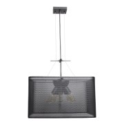 Foto para 60w (5 x 12) 4000lm 27k Epic E-26 Incandescent Damp Location Black Square Pendant (OA HT 136") (CAN 4.75"x4.75"x1.5")