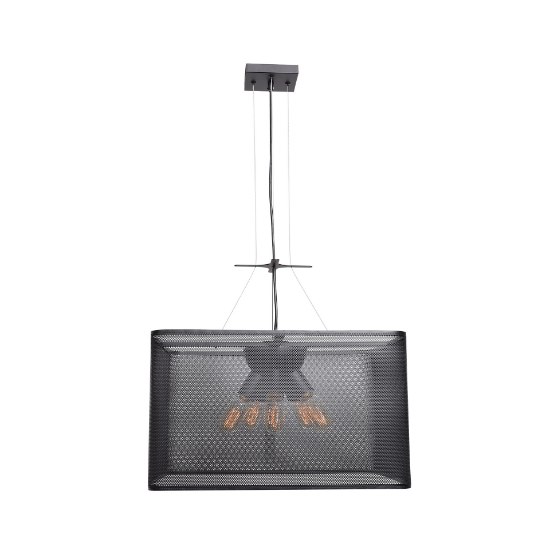 Picture of 5w (5 x 1) 1900lm 22k Epic Dimmable E-26 Replaceable LED Damp Location Black Square Pendant (OA HT 136") (CAN 4.75"x4.75"x1.5")