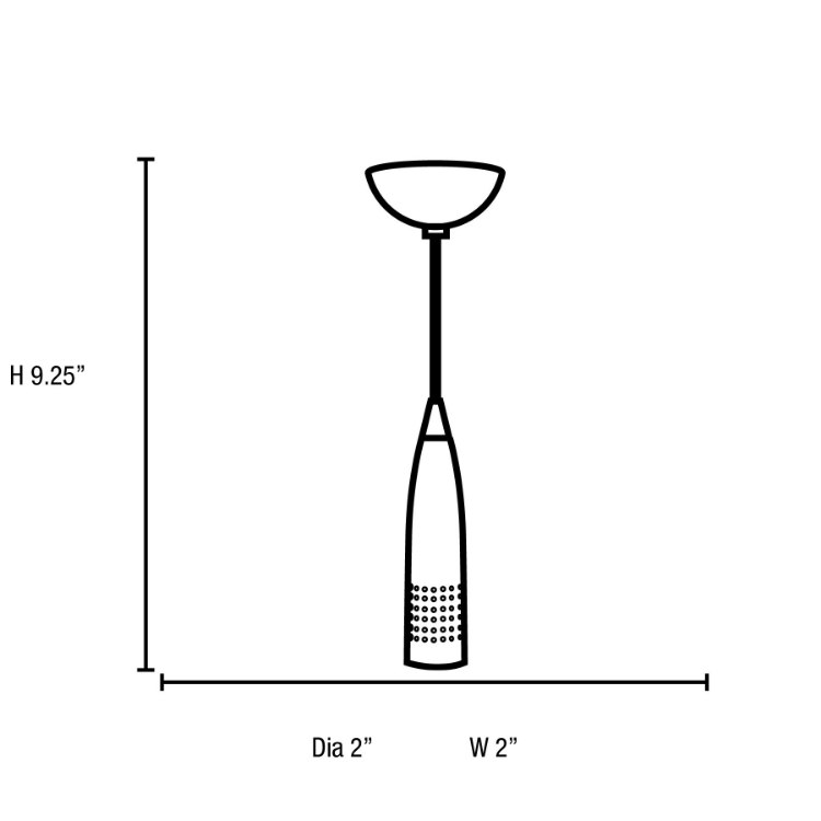Foto para 5.5w 215lm 30k Odyssey GU-5.3 Replaceable LED Dry Location Brushed Steel 1-Light LED Pendant (OA HT 120")