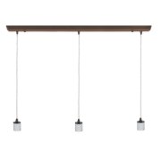 Foto para 10w (3 x 3.33333) 2400lm 30k Trinity Dimmable E-26 Replaceable LED Dry Location Oil Rubbed Bronze 3-Light Bar Pendant Assembly (OA HT 120") (CAN 4.5")